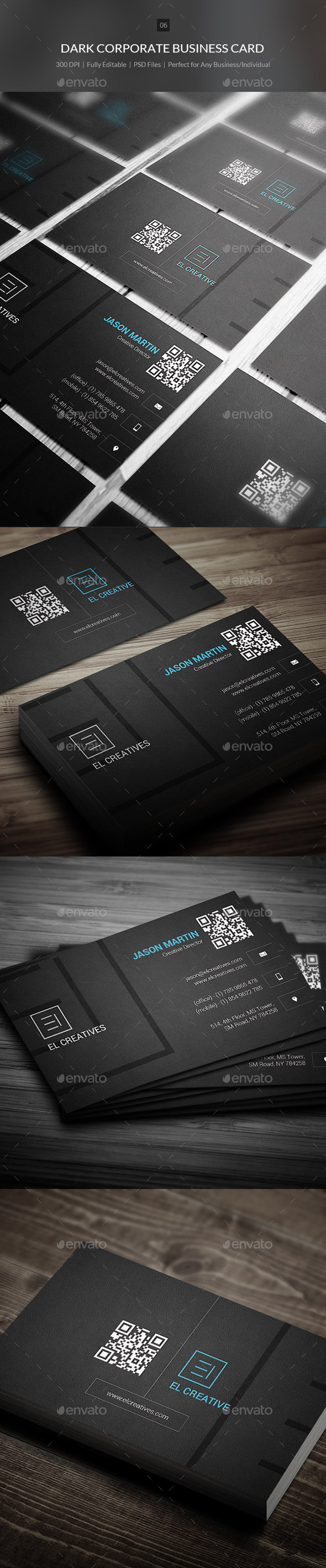GraphicRiver Dark Corporate Business Card 06 9986288 GraphicRiver Dark Corporate Business Card 06 9986288