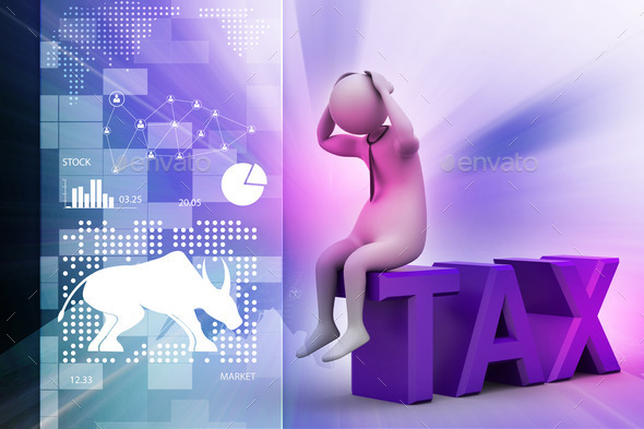 3d man in tax problem (Misc) Photo Download