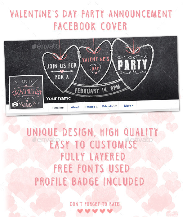 GraphicRiver Valentine s Day Party Facebook Cover 9989922 GraphicRiver Valentine s Day Party Facebook Cover 9989922