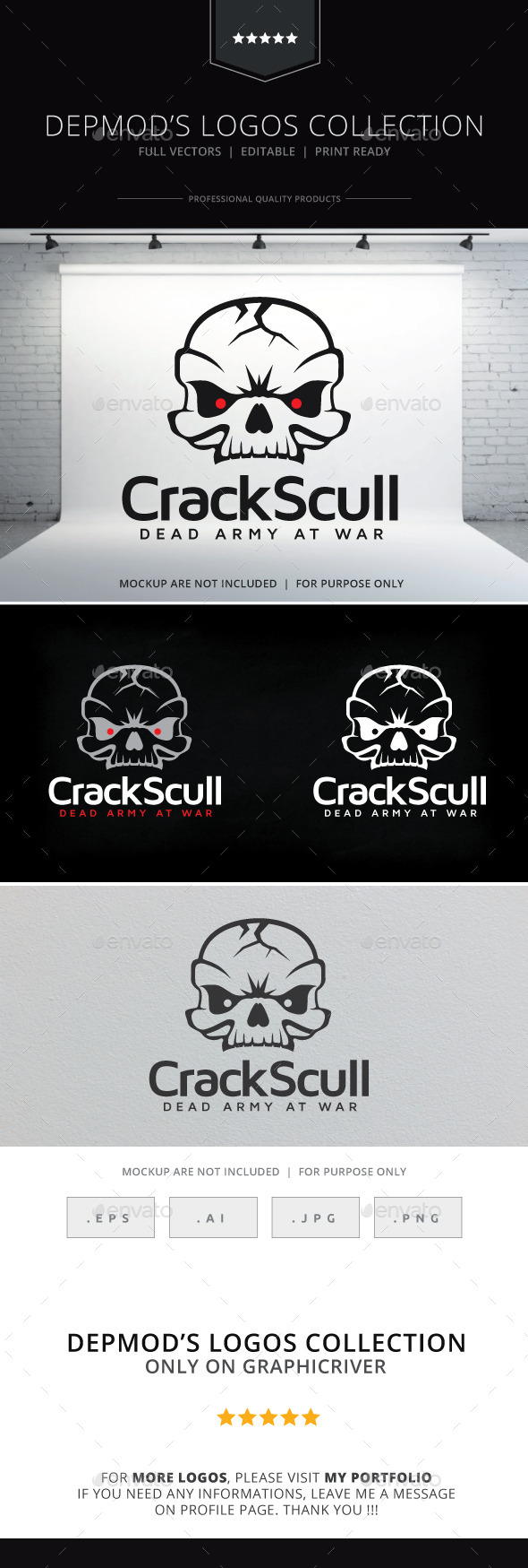 GraphicRiver Crack Skull Logo 9990423 GraphicRiver Crack Skull Logo 9990423