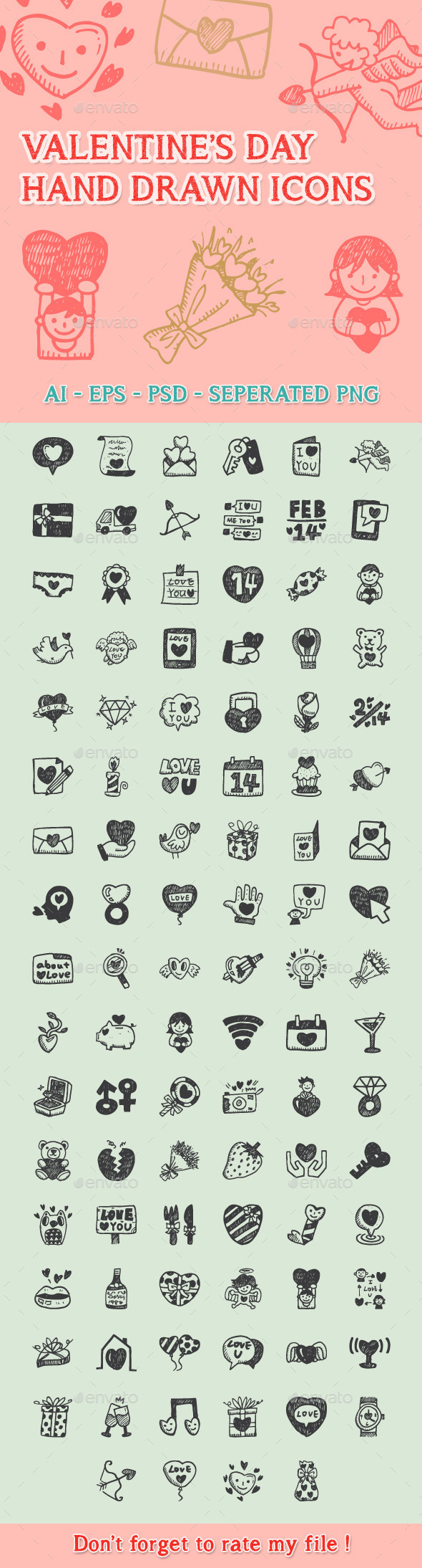 GraphicRiver Love Hand Drawn Icons 9990735 GraphicRiver Love Hand Drawn Icons 9990735