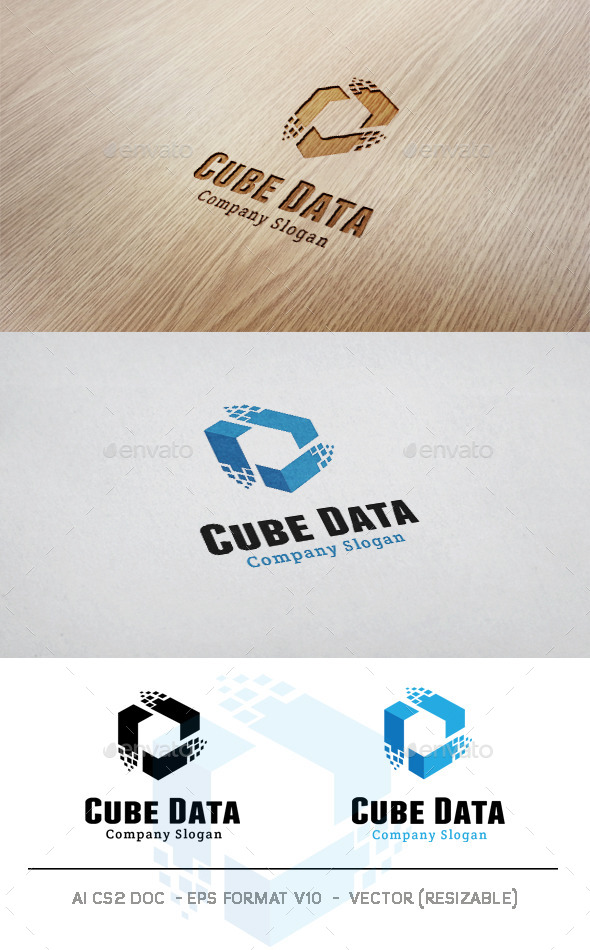 GraphicRiver Cube Data Logo 9990810 GraphicRiver Cube Data Logo 9990810