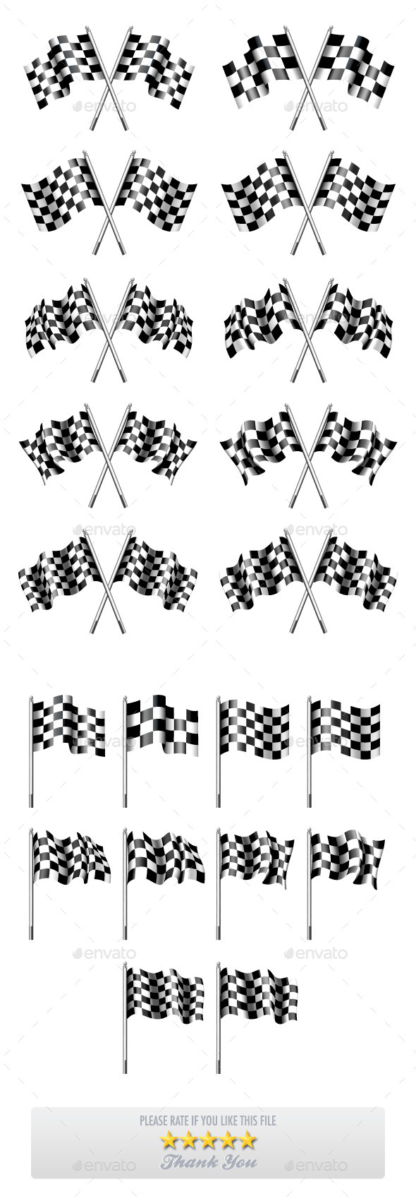 GraphicRiver 10 Versions of Chequered Flags 9990926 GraphicRiver 10 Versions of Chequered Flags 9990926
