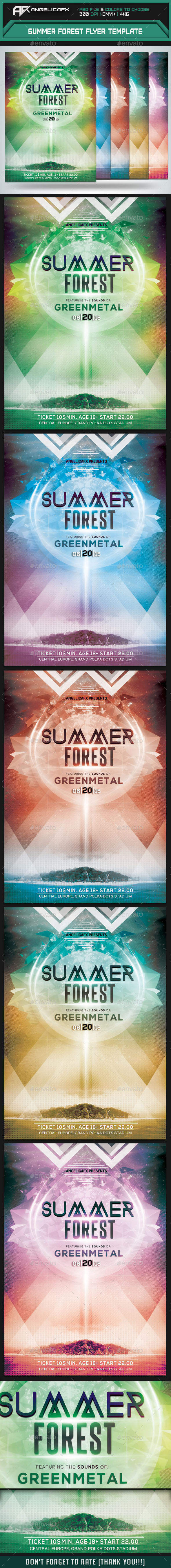 GraphicRiver Summer Forest Flyer Template 9961592 GraphicRiver Summer Forest Flyer Template 9961592