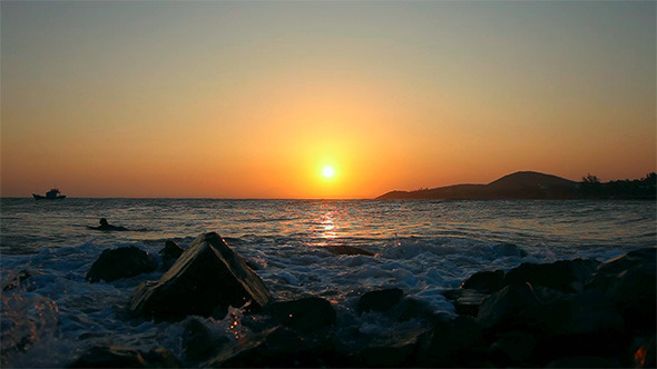 Sunset in Ocean Sunset in Ocean
