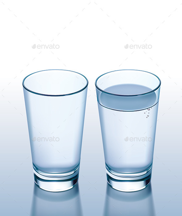 GraphicRiver Glass with Water and Empty 9992006 GraphicRiver Glass with Water and Empty 9992006