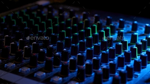 Mixing Console in Led Light