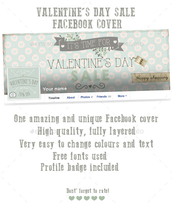 Valentine s Day Sale Facebook Cover Valentine s Day Sale Facebook Cover
