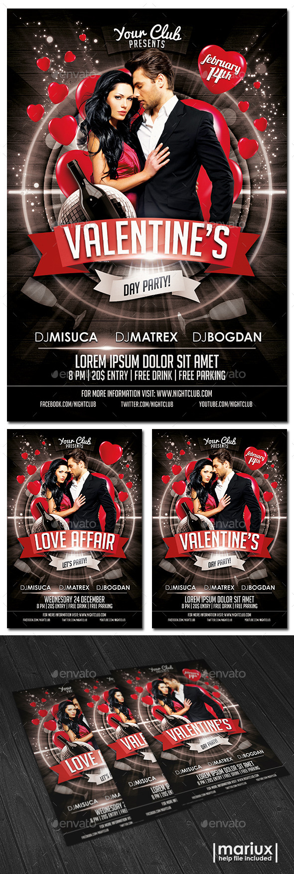 GraphicRiver Valentine s Day Party Flyer 9993054 GraphicRiver Valentine s Day Party Flyer 9993054