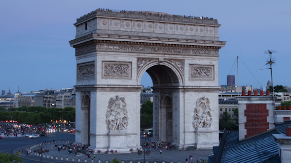 Arc Du Triomphe At Dusk Paris France 3 Arc Du Triomphe At Dusk Paris France 3