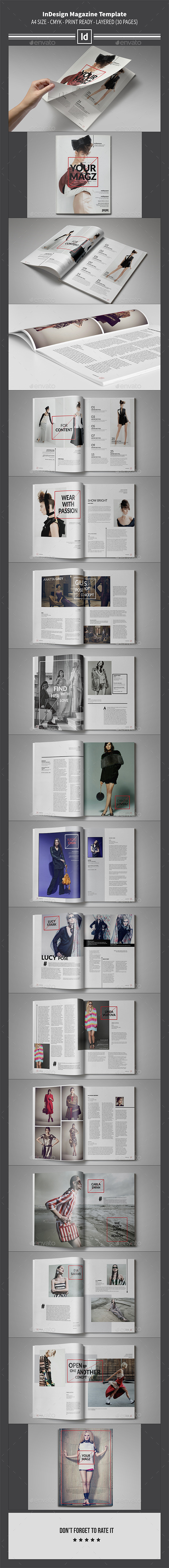 InDesign Magazine Template 30 Pages InDesign Magazine Template 30 Pages
