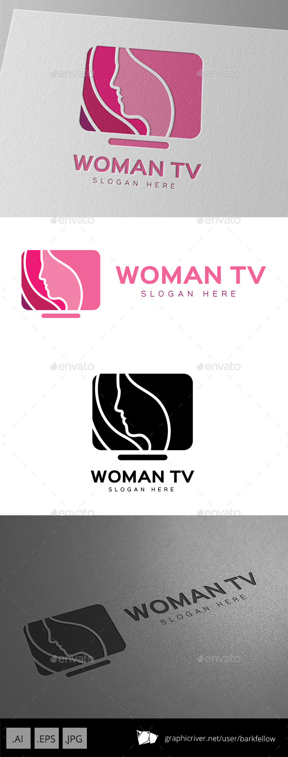 GraphicRiver Women TV Shop Logo 9994202 GraphicRiver Women TV Shop Logo 9994202