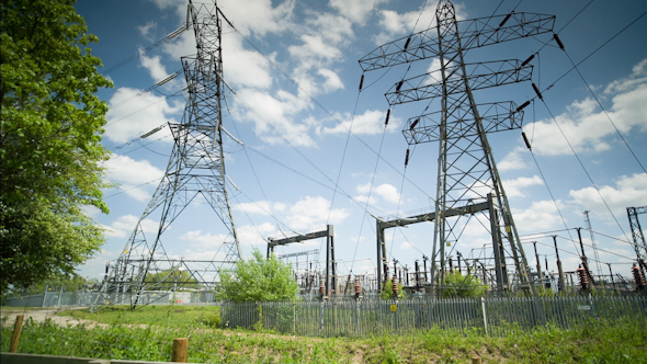 Electricity Pylons From A Power Plant 8 Electricity Pylons From A Power Plant 8