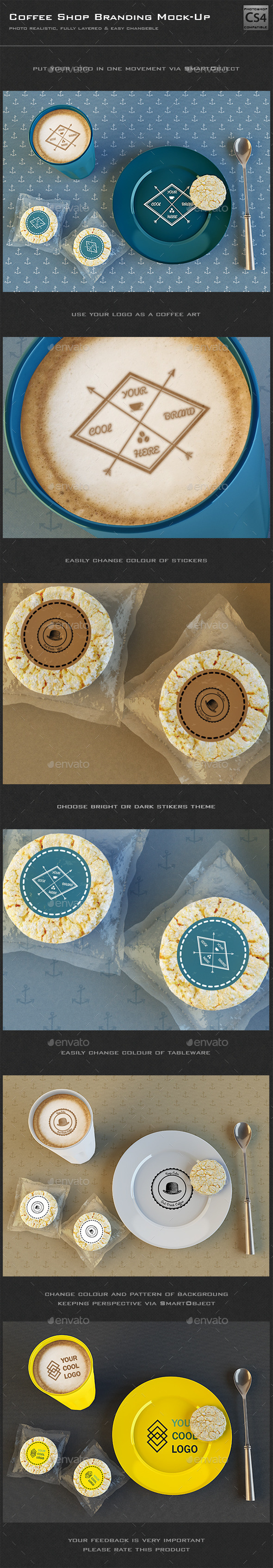 Coffee Shop Branding Mock-Up Coffee Shop Branding Mock-Up