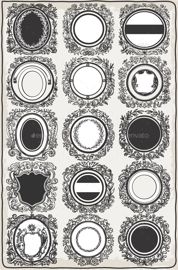 GraphicRiver Set of Vintage Graphic Garlands for Logos 9994862 GraphicRiver Set of Vintage Graphic Garlands for Logos 9994862