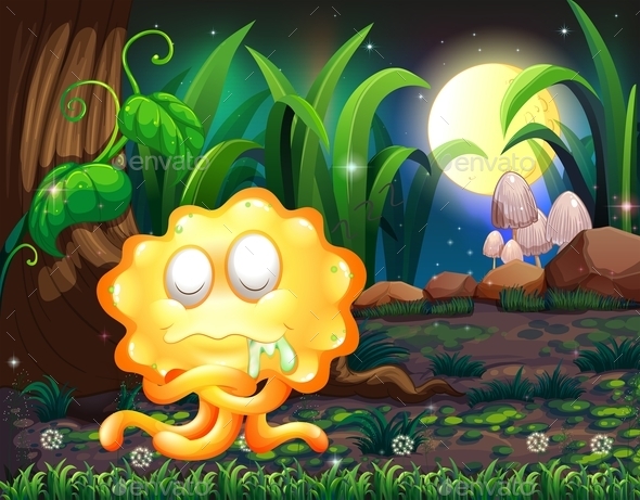 GraphicRiver Forest with a Yellow Monster Salivating 9994921 GraphicRiver Forest with a Yellow Monster Salivating 9994921