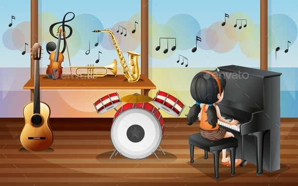 GraphicRiver Young Pianist Inside the Music Room 9995280 GraphicRiver Young Pianist Inside the Music Room 9995280