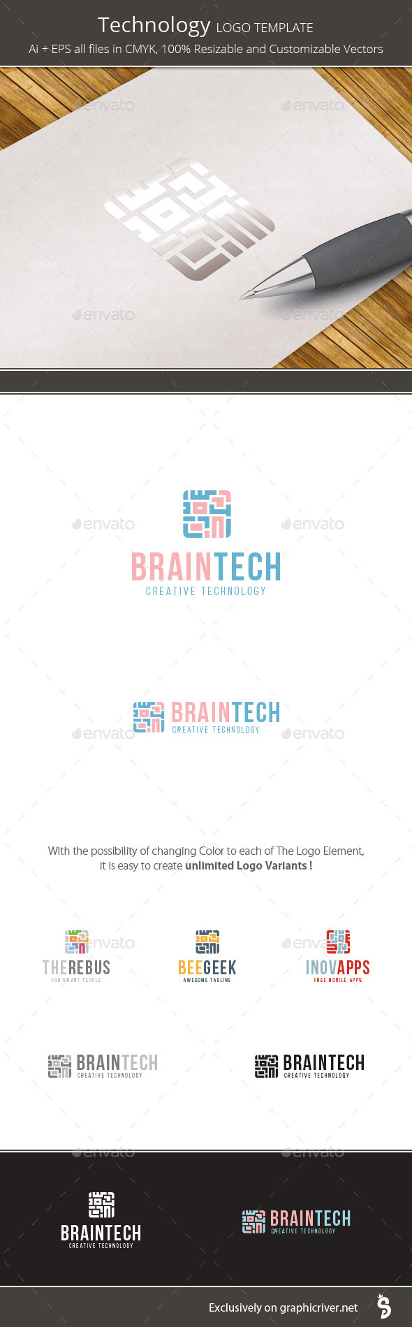 GraphicRiver Technology App Logo Template 9995422 GraphicRiver Technology App Logo Template 9995422