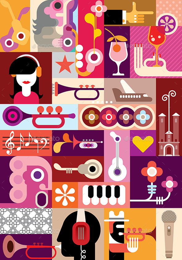 GraphicRiver Music Art Collage 9995924 GraphicRiver Music Art Collage 9995924