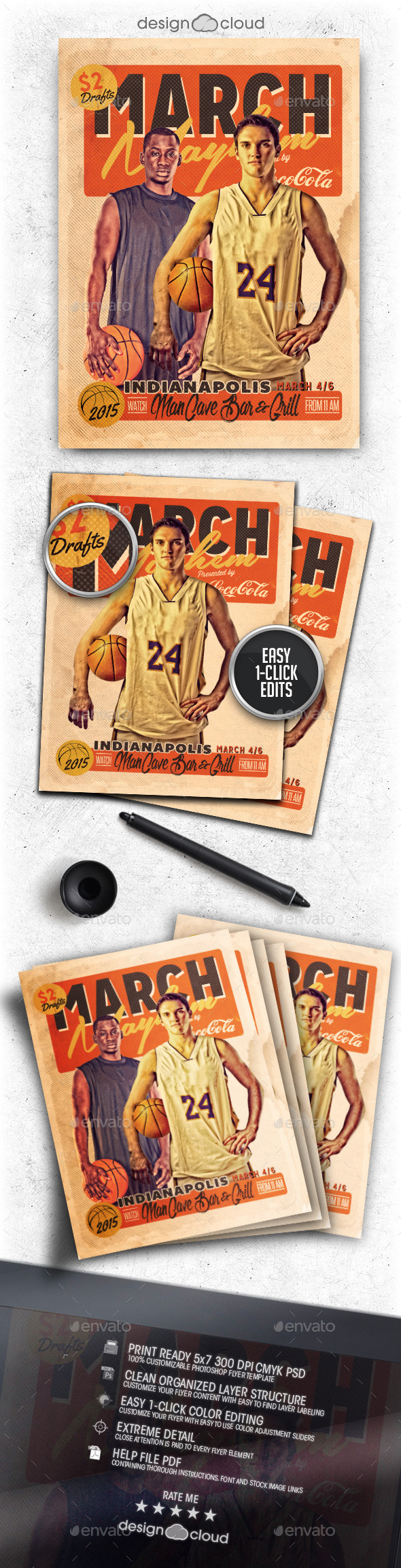 GraphicRiver March Mayhem Retro Basketball Flyer Template 9996208 GraphicRiver March Mayhem Retro Basketball Flyer Template 9996208