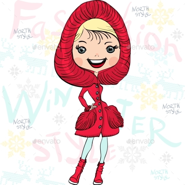 GraphicRiver Winter Fashion Girl 9996588 GraphicRiver Winter Fashion Girl 9996588