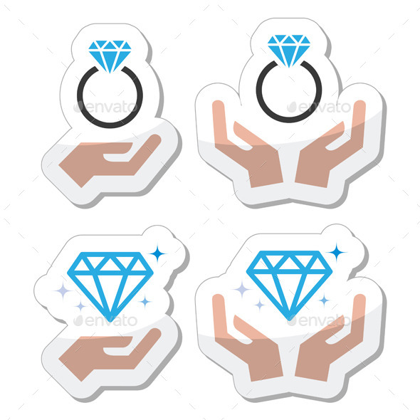 GraphicRiver Diamond Engagement Ring with Hands 9996742 GraphicRiver Diamond Engagement Ring with Hands 9996742