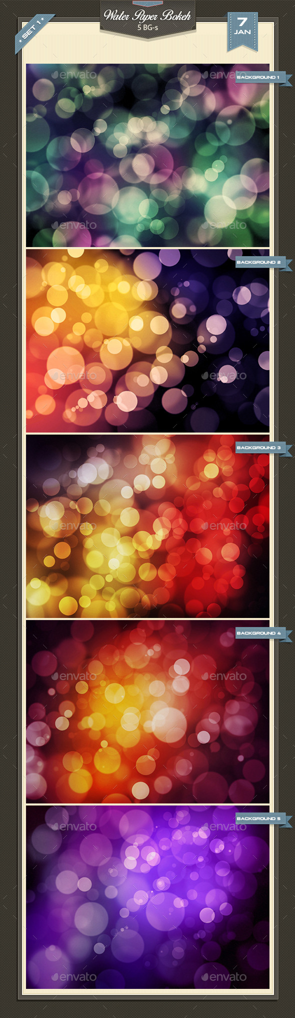 Water Paper Bokeh Backgrounds