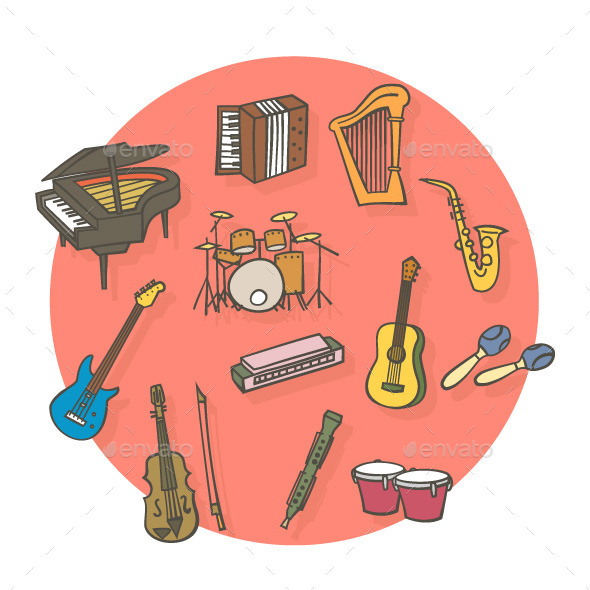 GraphicRiver Music Instruments 9997917 GraphicRiver Music Instruments 9997917