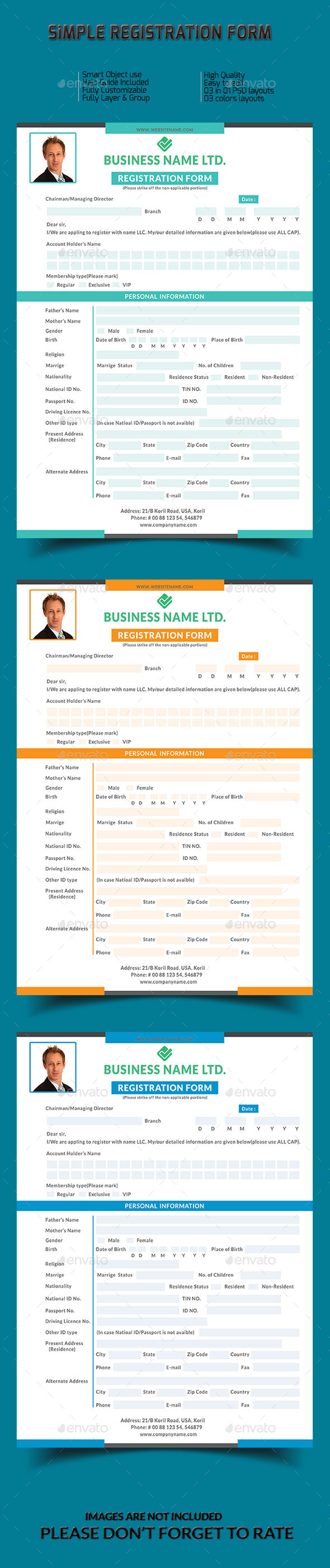 GraphicRiver Simple Registration Form 9998356 GraphicRiver Simple Registration Form 9998356