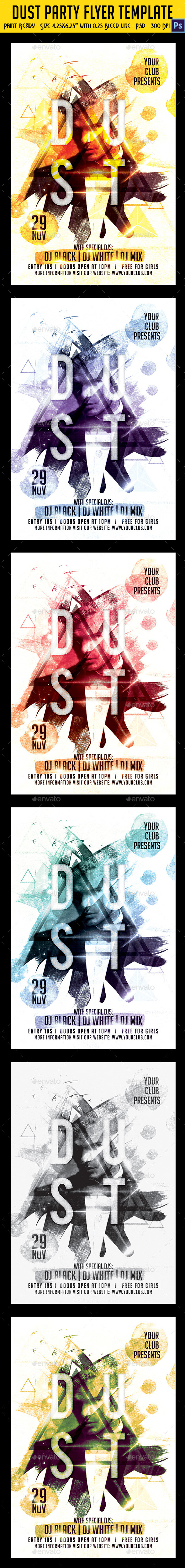 GraphicRiver Dust Party Flyer Template 9998885 GraphicRiver Dust Party Flyer Template 9998885