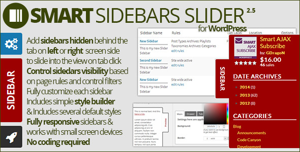 Smart Sidebars Slider - CodeCanyon Item for Sale