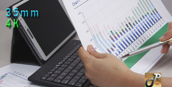 Business Woman Hands Working On Charts Business Woman Hands Working On Charts
