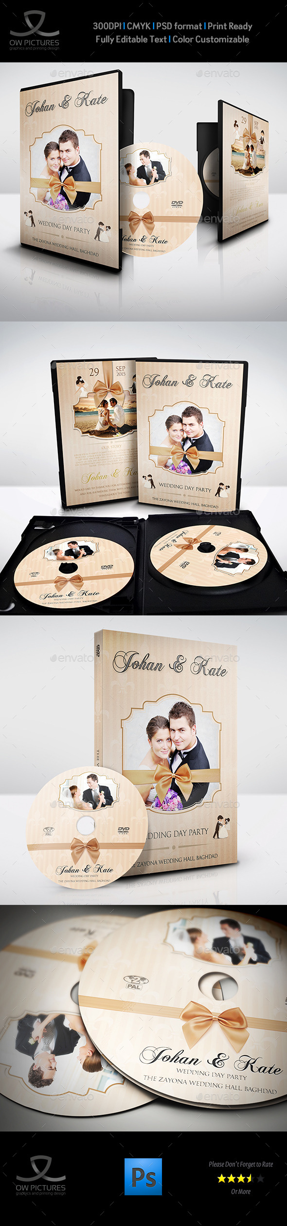 GraphicRiver Wedding DVD Cover and DVD Label Template Vol.5 10000065 GraphicRiver Wedding DVD Cover and DVD Label Template Vol.5 10000065
