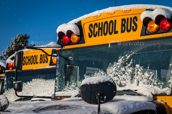 Winter School Bus