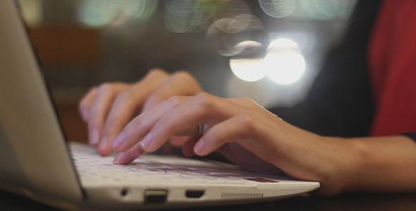 Woman Using Netbook Woman Using Netbook