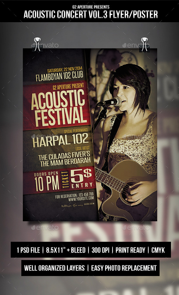 Acoustic Concert Flyer / Poster Vol.3 (Events)