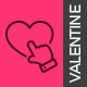 Valentine line icon set
