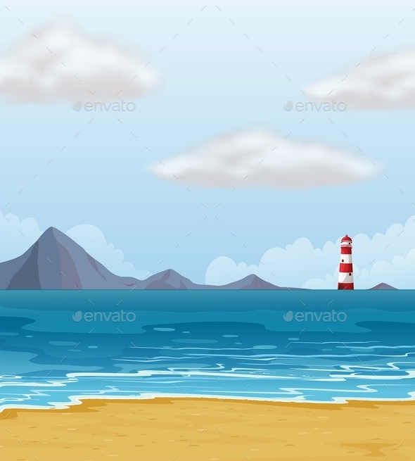 GraphicRiver Light House and a Beach 10002699 GraphicRiver Light House and a Beach 10002699