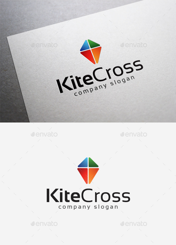 GraphicRiver Kite Cross Logo 10004405 GraphicRiver Kite Cross Logo 10004405