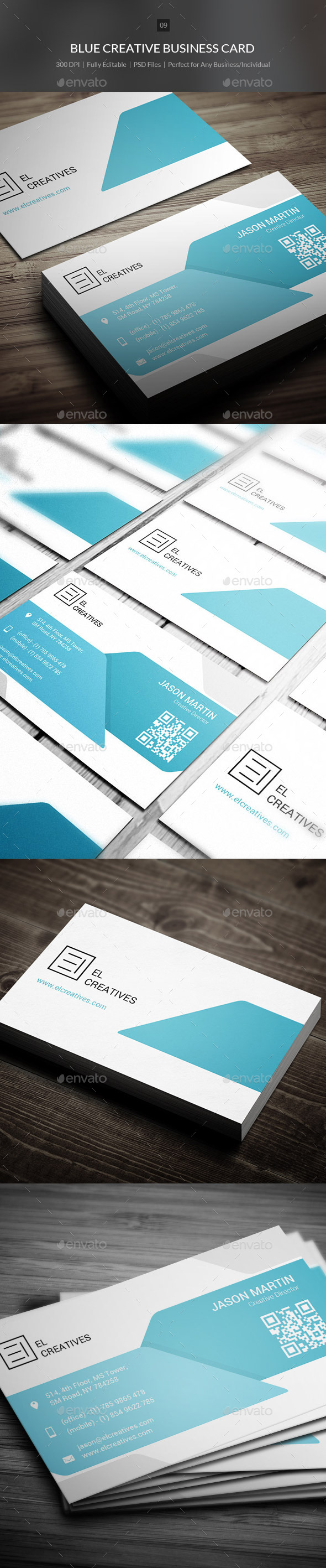 GraphicRiver Blue Creative Business Card 09 10005463 GraphicRiver Blue Creative Business Card 09 10005463