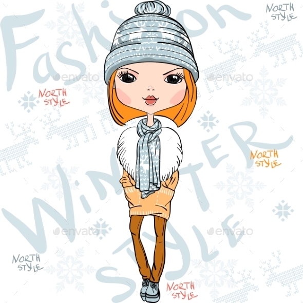Fashion Girl in Winter Fashion Girl in Winter