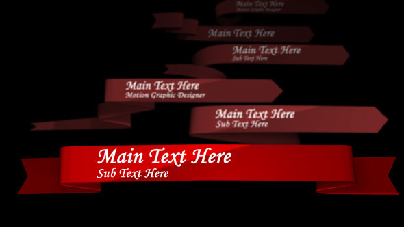 Lower 3rd animation Ribbon Lower 3rd animation Ribbon