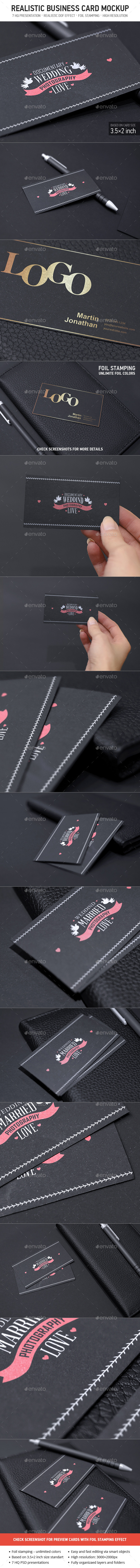 Realistic Business Card Mockup Realistic Business Card Mockup