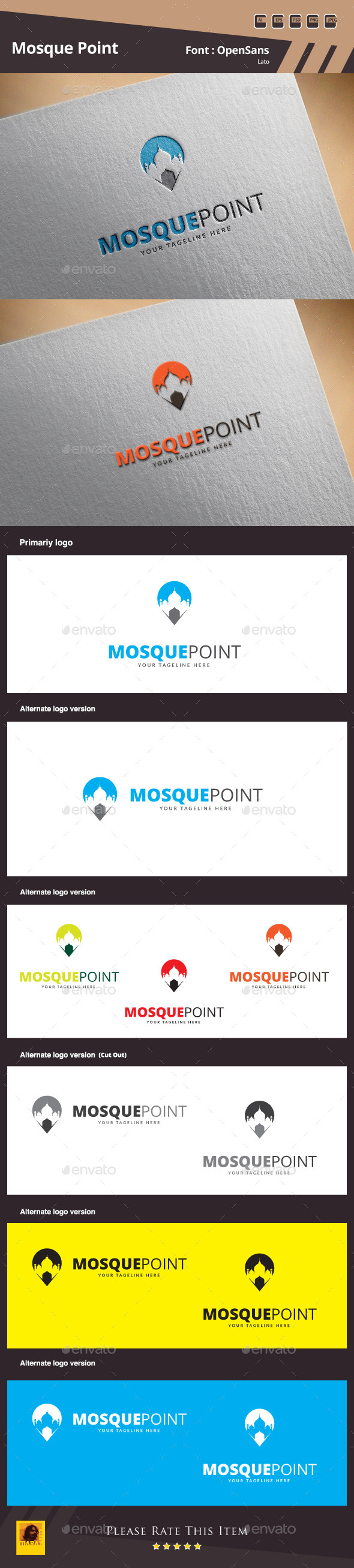 Mosque Point Logo Template Mosque Point Logo Template