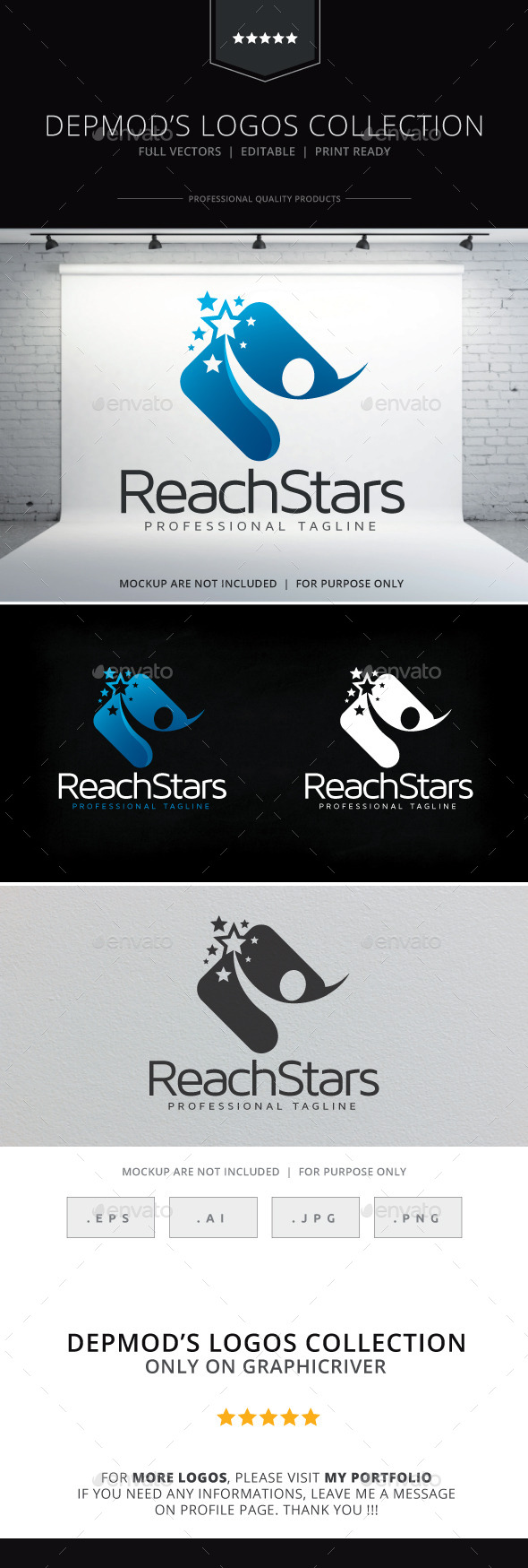 GraphicRiver Reach Stars Logo 10008219 GraphicRiver Reach Stars Logo 10008219