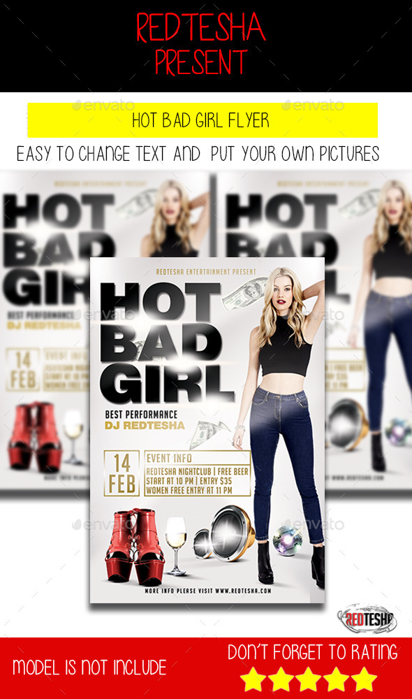 Hot Bad Girl Flyer Hot Bad Girl Flyer