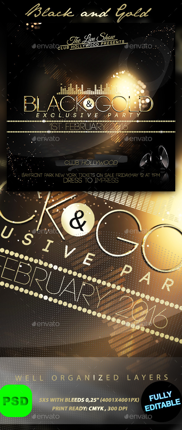 Black and Gold Flyer (Events)