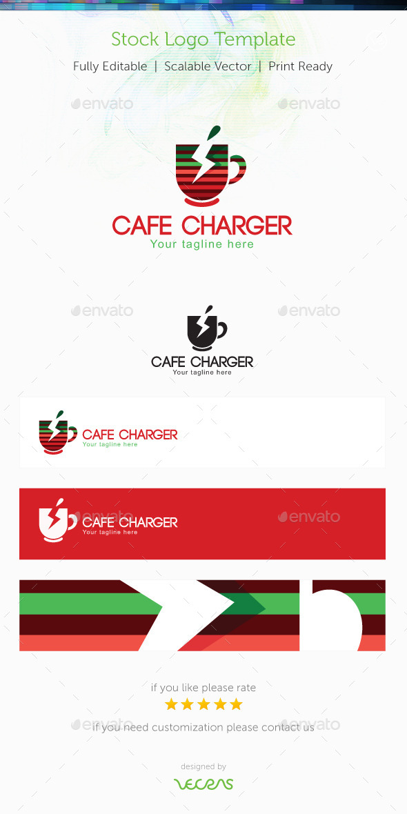 GraphicRiver Cafe Charger Stock Logo Template 10010312 GraphicRiver Cafe Charger Stock Logo Template 10010312