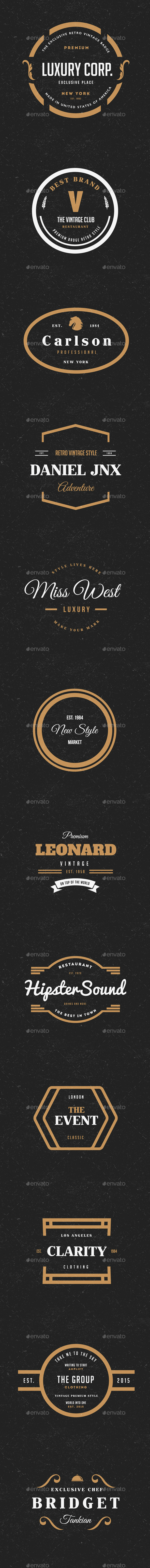 GraphicRiver 12 Vintage Logos Labels & Badges 9991408 GraphicRiver 12 Vintage Logos Labels & Badges 9991408
