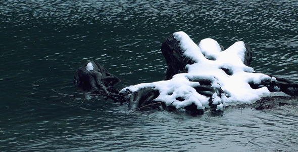 Lake and Snow on Woods Lake and Snow on Woods